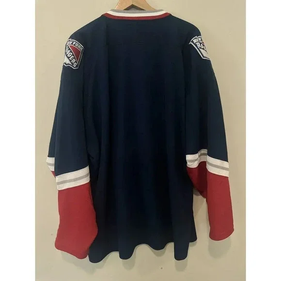 VINTAGE NEW YORK RANGERS NYR PRO PLAYER STATUE OF LIBERTY HOCKEY JERSEY SIZE XL - Picture 6 of 14
